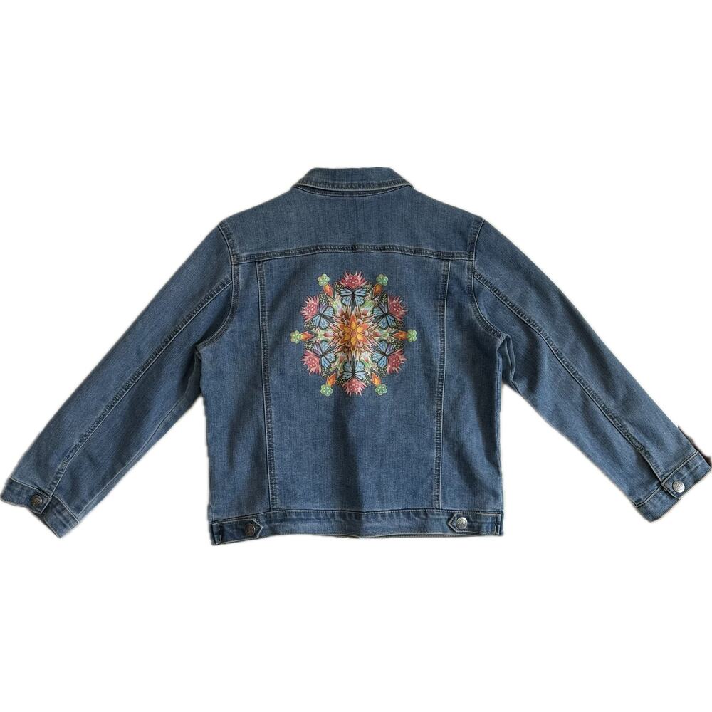 DISNEY ENCANTO Denim Blue Jean Jacket Youth Sz XL 14/16 Hispanic Animated Movie